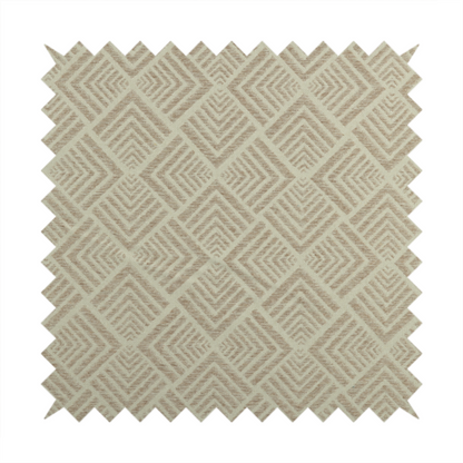 Bahija Geometric Uniformed Pattern Cream Beige Colour Upholstery Fabric CTR-2471 - Roman Blinds