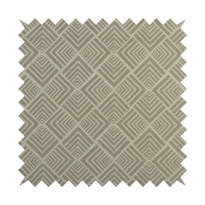 Bahija Geometric Uniformed Pattern Brown Colour Upholstery Fabric CTR-2472 - Handmade Cushions