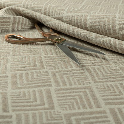 Bahija Geometric Uniformed Pattern Brown Colour Upholstery Fabric CTR-2472 - Roman Blinds