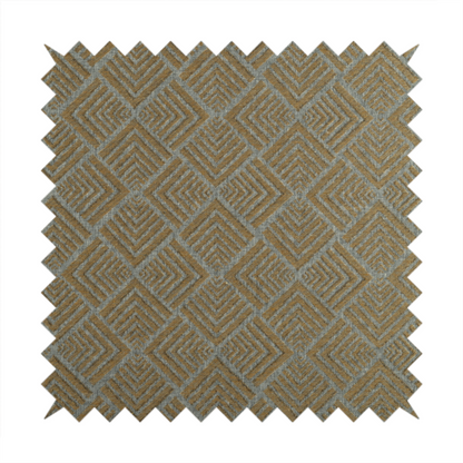 Bahija Geometric Uniformed Pattern Orange Grey Colour Upholstery Fabric CTR-2475