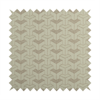 Baha Geometric Key Pattern Cream Beige Colour Upholstery Fabric CTR-2480 - Made To Measure Curtains