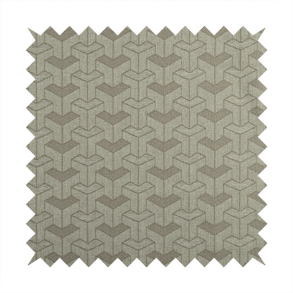 Baha Geometric Key Pattern Brown Colour Upholstery Fabric CTR-2481 - Made To Measure Curtains