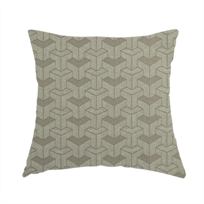 Baha Geometric Key Pattern Brown Colour Upholstery Fabric CTR-2481 - Handmade Cushions