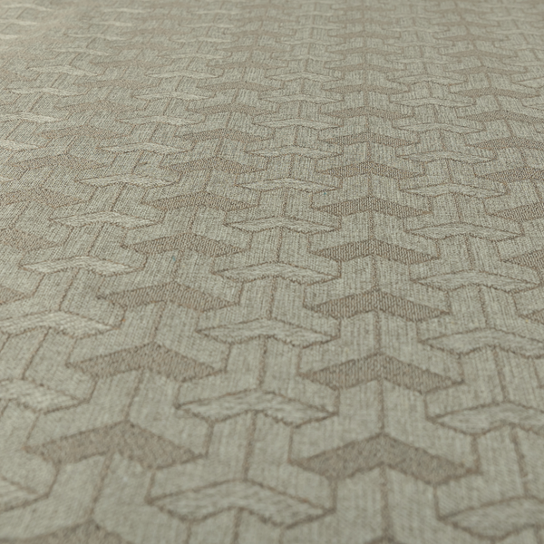 Baha Geometric Key Pattern Brown Colour Upholstery Fabric CTR-2481 - Roman Blinds