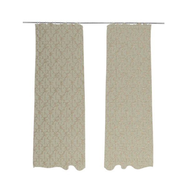 Baraka Geometric Pattern Cream Beige Colour Upholstery Fabric CTR-2489 - Made To Measure Curtains