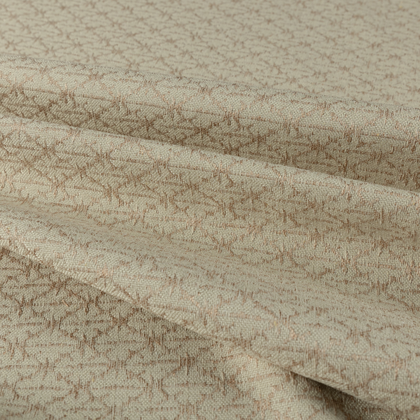 Baraka Geometric Pattern Cream Beige Colour Upholstery Fabric CTR-2489 - Made To Measure Curtains