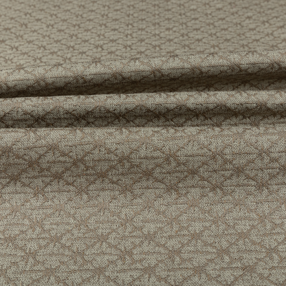 Baraka Geometric Pattern Brown Colour Upholstery Fabric CTR-2490