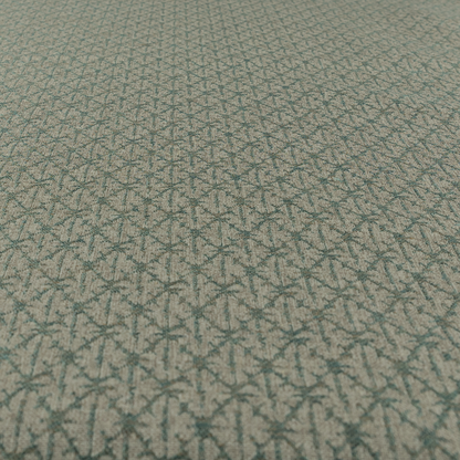 Baraka Geometric Pattern Teal Colour Upholstery Fabric CTR-2491 - Handmade Cushions