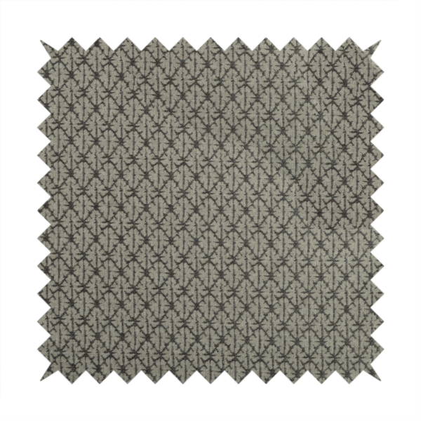 Baraka Geometric Pattern Grey Colour Upholstery Fabric CTR-2492