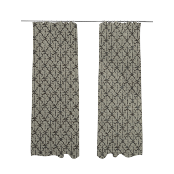 Baraka Geometric Pattern Grey Colour Upholstery Fabric CTR-2492 - Made To Measure Curtains