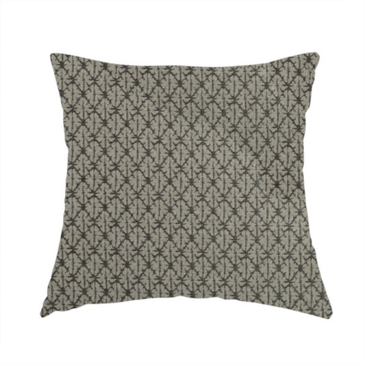Baraka Geometric Pattern Grey Colour Upholstery Fabric CTR-2492 - Handmade Cushions