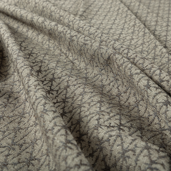 Baraka Geometric Pattern Grey Colour Upholstery Fabric CTR-2492 - Roman Blinds