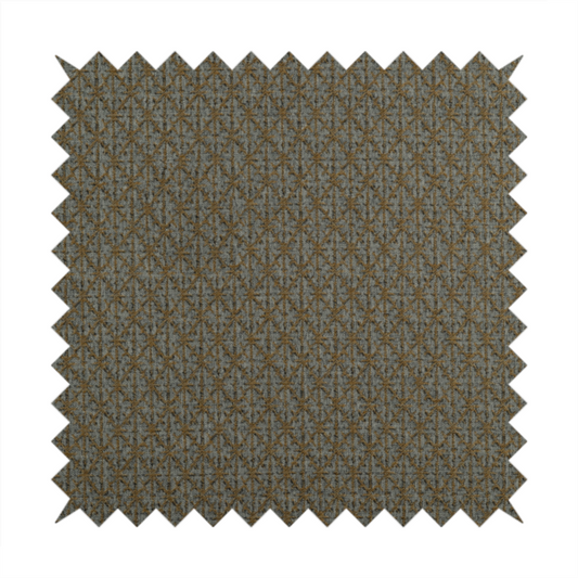 Baraka Geometric Pattern Orange Grey Colour Upholstery Fabric CTR-2493
