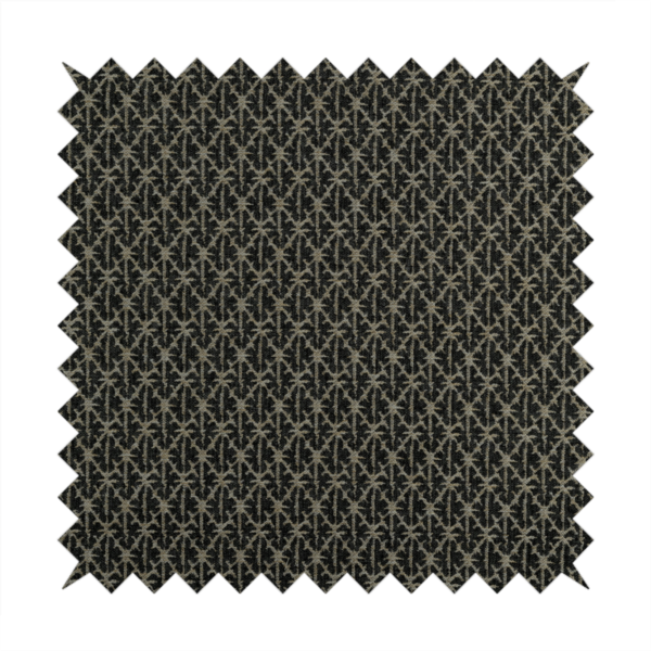 Baraka Geometric Pattern Cream Black Colour Upholstery Fabric CTR-2494 - Made To Measure Curtains