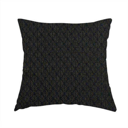 Baraka Geometric Pattern Blue Brown Colour Upholstery Fabric CTR-2495 - Handmade Cushions
