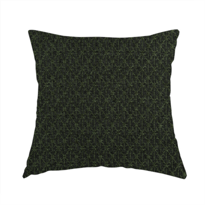 Baraka Geometric Pattern Black Green Colour Upholstery Fabric CTR-2496 - Handmade Cushions