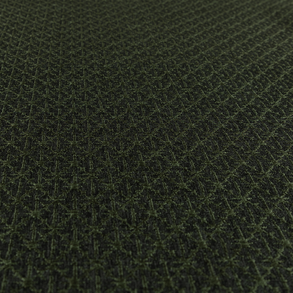 Baraka Geometric Pattern Black Green Colour Upholstery Fabric CTR-2496