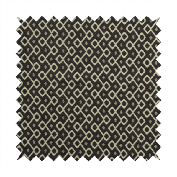 Erum Geometric Patterned Weave Grey Colour Upholstery Fabric CTR-2506 - Made To Measure Curtains