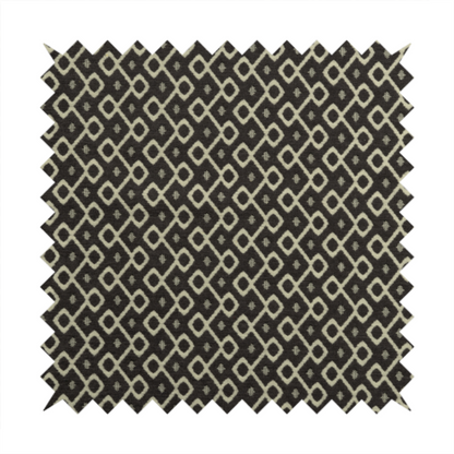 Erum Geometric Patterned Weave Grey Colour Upholstery Fabric CTR-2506 - Made To Measure Curtains