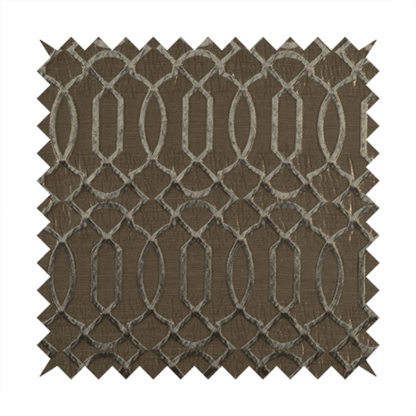 Paradise Trellis Pattern In Brown Upholstery Fabric CTR-2517 - Made To Measure Curtains