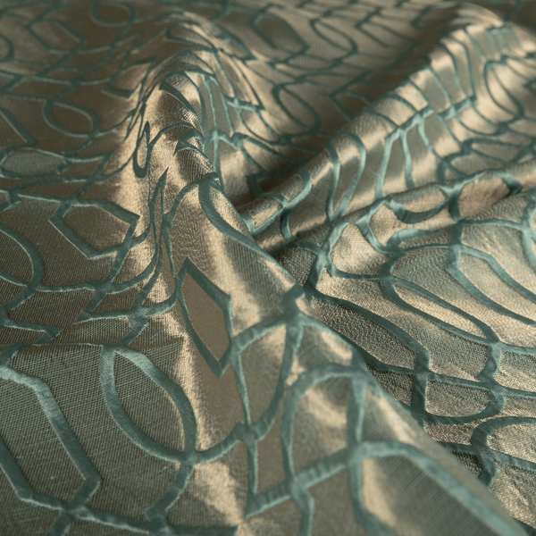 Paradise Trellis Pattern In Green Upholstery Fabric CTR-2520 - Made To Measure Curtains