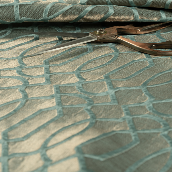 Paradise Trellis Pattern In Green Upholstery Fabric CTR-2520 - Handmade Cushions