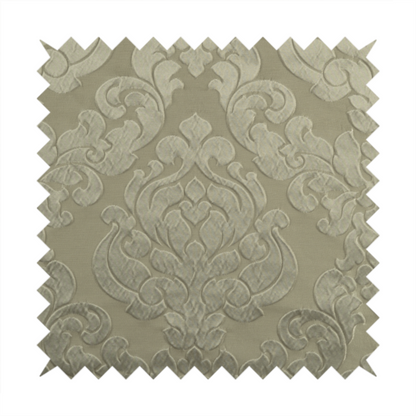 Paradise Damask Pattern In Beige Upholstery Fabric CTR-2521 - Made To Measure Curtains