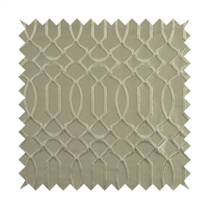 Paradise Trellis Pattern In Beige Upholstery Fabric CTR-2523