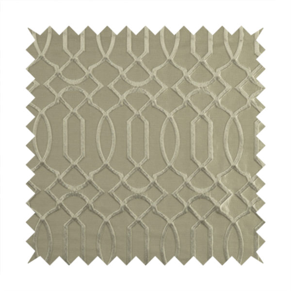 Paradise Trellis Pattern In Beige Upholstery Fabric CTR-2523 - Made To Measure Curtains