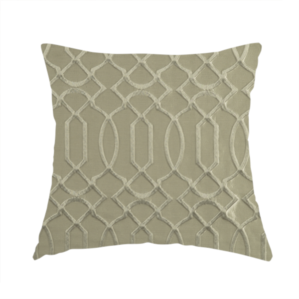 Paradise Trellis Pattern In Beige Upholstery Fabric CTR-2523 - Handmade Cushions