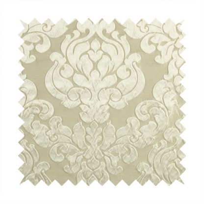 Paradise Damask Pattern In Cream Upholstery Fabric CTR-2527 - Made To Measure Curtains