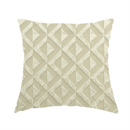 Paradise Geometric Pattern In Cream Upholstery Fabric CTR-2528 - Handmade Cushions