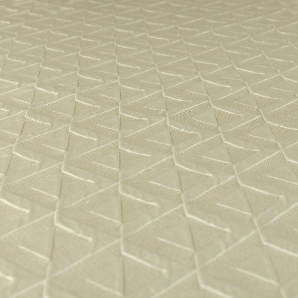 Paradise Geometric Pattern In Cream Upholstery Fabric CTR-2528