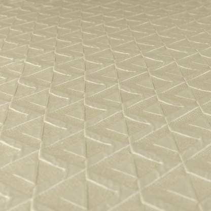 Paradise Geometric Pattern In Cream Upholstery Fabric CTR-2528