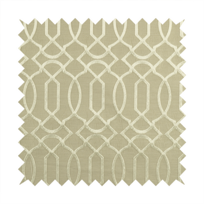Paradise Trellis Pattern In Cream Upholstery Fabric CTR-2529