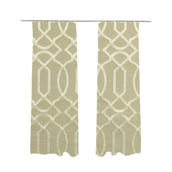 Paradise Trellis Pattern In Cream Upholstery Fabric CTR-2529 - Made To Measure Curtains