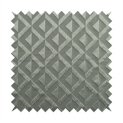 Paradise Geometric Pattern In Grey Upholstery Fabric CTR-2531