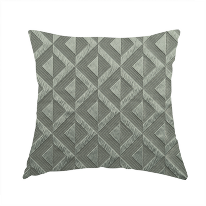Paradise Geometric Pattern In Grey Upholstery Fabric CTR-2531 - Handmade Cushions