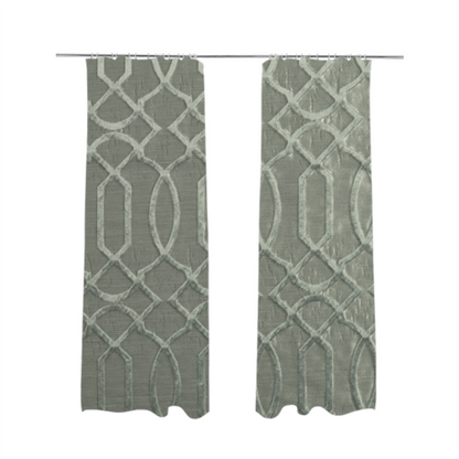 Paradise Trellis Pattern In Grey Upholstery Fabric CTR-2532 - Made To Measure Curtains