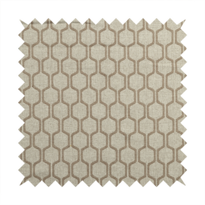 Amira Honeycomb Stripe Pattern Brown Upholstery Fabric CTR-2537 - Made To Measure Curtains