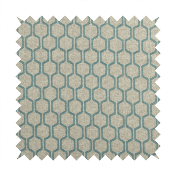 Amira Honeycomb Stripe Pattern Blue Upholstery Fabric CTR-2538