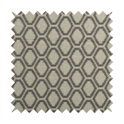 Aamna Uniformed Geometric Pattern Grey Upholstery Fabric CTR-2541 - Made To Measure Curtains