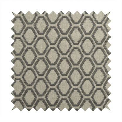 Aamna Uniformed Geometric Pattern Grey Upholstery Fabric CTR-2541