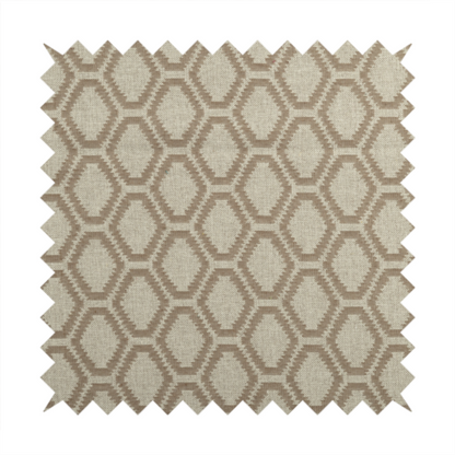 Aamna Uniformed Geometric Pattern Brown Upholstery Fabric CTR-2542 - Made To Measure Curtains