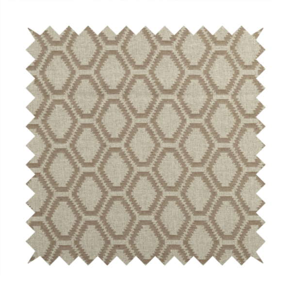 Aamna Uniformed Geometric Pattern Brown Upholstery Fabric CTR-2542