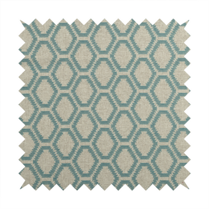 Aamna Uniformed Geometric Pattern Blue Upholstery Fabric CTR-2543 - Made To Measure Curtains
