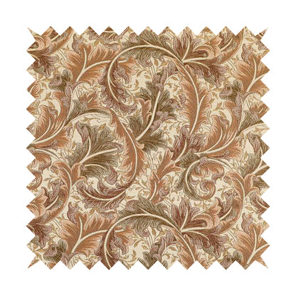 Colarto Collection Brown Colour In Floral Pattern Chenille Furnishing Fabric CTR-255 - Handmade Cushions