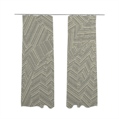 Cotswold Abstract Pattern Silver Colour Upholstery Fabric CTR-2551 - Made To Measure Curtains