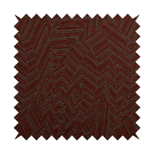 Cotswold Abstract Pattern Red Colour Upholstery Fabric CTR-2554