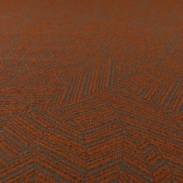 Cotswold Abstract Pattern Orange Colour Upholstery Fabric CTR-2555 - Made To Measure Curtains